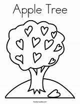 Coloring Tree Apple Trees Hearts Pages Valentine Valentines Fruit Chicka Print Color Printable Worksheet Twistynoodle Cherry California Login Noodle Getcolorings sketch template