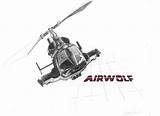 Airwolf Visit Pen Helicopter sketch template