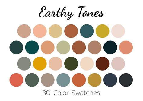 color palette color swatches earthy graphic  rujstock creative fabrica