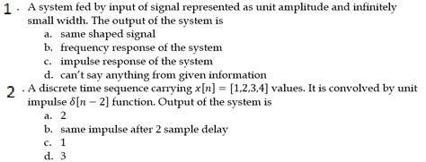 solved  system fed  input  signal represented  unit cheggcom