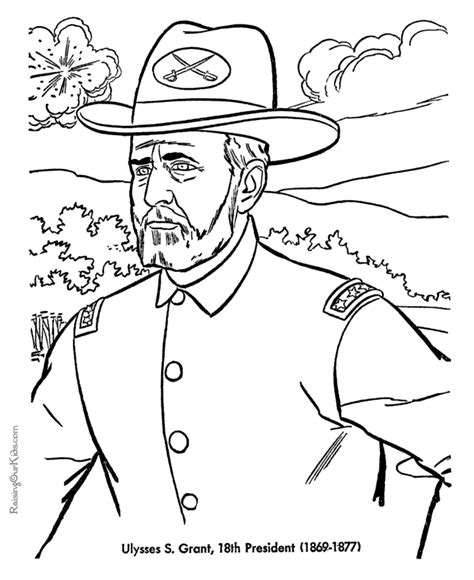ulysses  grant coloring pages   printable