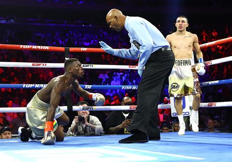 teofimo lopez blows  richard commey   rounds wins ibf lightweight belt  ring