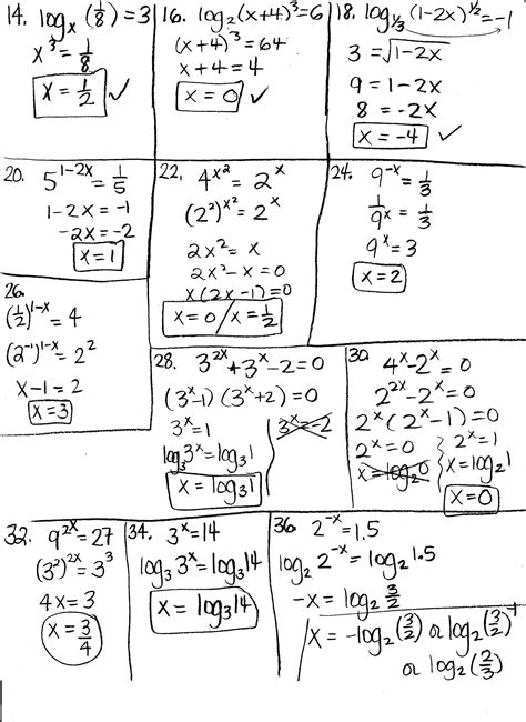 solving exponential  logarithmic equations worksheet db excelcom