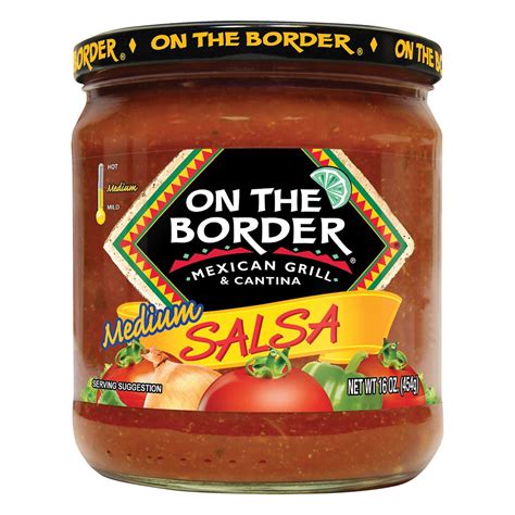 on the border medium salsa shop salsa and dip at h e b
