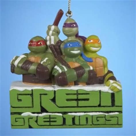 teenage mutant ninja turtles green  christmas ornament