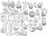 Crystals Cristal Geode Contours Cristaux Teckningstekniker Upptäck Idéer Om sketch template