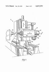 Head Drawing Patents Machine Tool sketch template