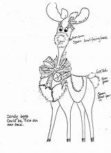 Spoon Wooden Reindeer Craft Sketch Paintingvalley sketch template