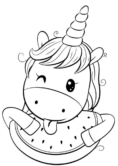cartoon unicorn coloring page  kids coloring pages unicorn