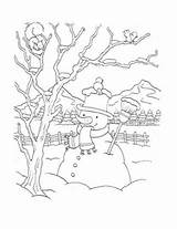 Coloring Pages Backyard Snowman Patio Template Printable Puzzle sketch template