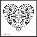 Coloring Pages Colouring Heart Pattern Adult Patterns Zentangle Embroidery Sheets Books Colorfly Choose Board Hearts sketch template