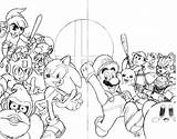 Smash Bros Coloring Super Pages Brothers Printable Samus Color Sheets Print Colouring Para Mario Dibujos Drawing Kids Colorear Getdrawings Popular sketch template