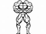 Bodybuilder Drawing Head Bodybuilding Drawings Paintingvalley Weightlifting Fit sketch template