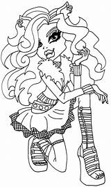 Monster High Noir Catty Pages Coloring Getcolorings Para sketch template