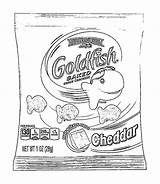 Coloring Goldfish Crackers Cracker Pages Sheet Sheets Colouring Printable Discover sketch template