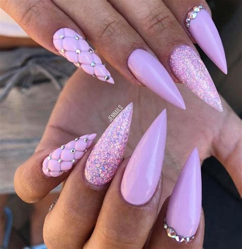 pink stiletto glitternails glitternails nailart naildesigns