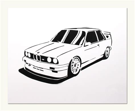 Classic Car Print Bmw E30 M3