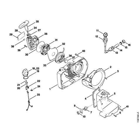 stihl  chainsaw  parts diagram starter