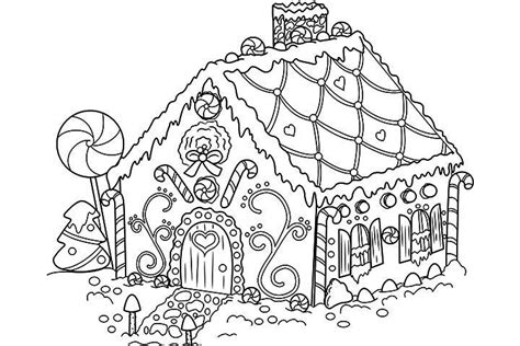 gingerbread house coloring page  printable coloring pages  kids