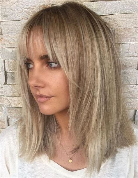 50 Medium Length Hairstyles With Bangs For Women Easy
