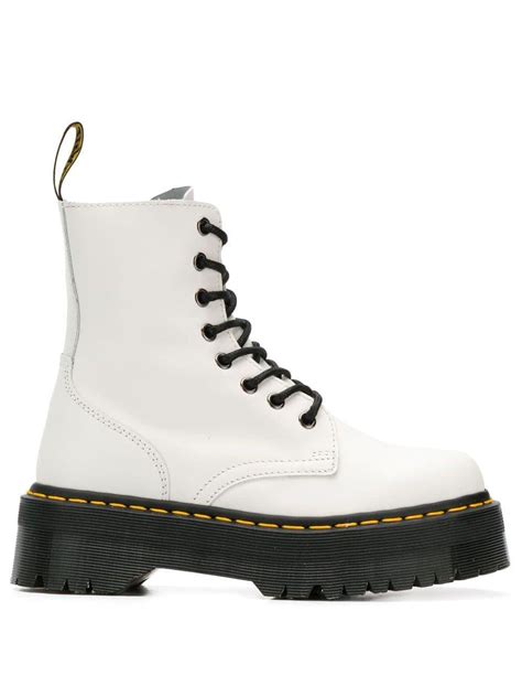 dr martens leather jadon boots  white save  lyst