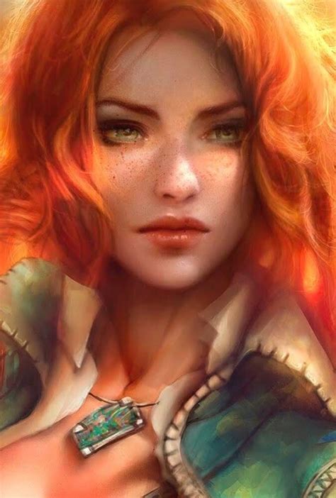 ginger the witcher triss merigold fantasy girl