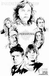 Supernatural Dean Coloriage Winchester sketch template
