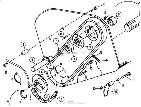snapper   rear pto tiller attachment mf parts diagram  enclosed drive