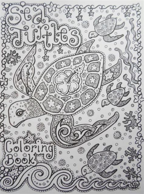 coloring book sea turtles coloring book    artist fun zentangle