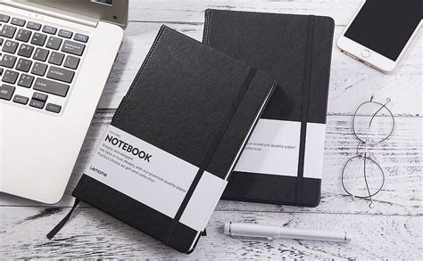ruled notebookjournal hardcover lined notebook  pocket  write  page dividers gifts