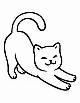 Kitten Stretching 123rf Rysunki sketch template