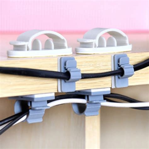 pcs usb cable organizer protector de cabo wire holder cable clip