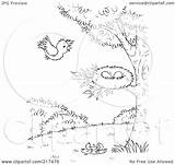 Nest Outline Bird Coloring Flying Clipart Towards Illustration Royalty Bannykh Alex Rf 2021 sketch template