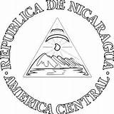 Nicaragua Escudo Bandera Pegar Recortar Miscelaneas sketch template