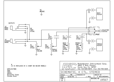 rickenbacker  wiring diagram wiring diagram  schematic