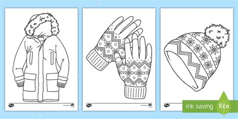 winter clothes colouring pages easy  print  twinkl