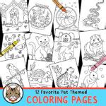 favorite pets coloring pages preschool kindergarten  grade