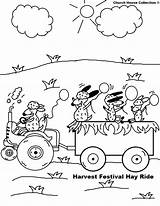Festival Coloring Pages Fall Harvest Hay Ride Church Color Clipart Kids Printable Getcolorings Sheep Balloons Print sketch template