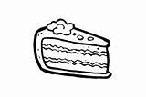 Slice Cake Coloring Pages Strawberry sketch template