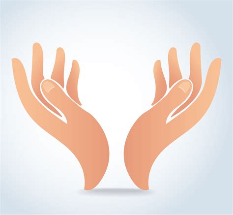 hands holding design vector hands pray logo  vector art  vecteezy