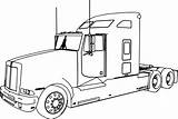 Kenworth Trailer Truck Coloring Pages Semi Freightliner Peterbilt Tractor Sketch Drawing T600 Horse Printable Para Wheeler Dibujos Side Trucks Print sketch template
