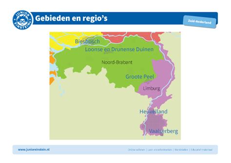 gebieden en regios  zuid nederland