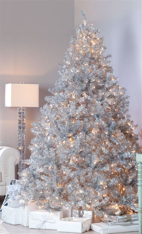 silver christmas tree ideas  arboles de navidad arbol de navidad plateado decoracion