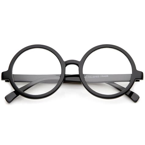 Sunglassla Retro Horn Rimmed Clear Lens Round Eyeglasses