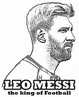 Messi Lionel Football Coloring Pages King Printable Categories sketch template