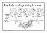 Monkeys Sparklebox sketch template