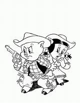 Coloring Porky Pig Tunes Looney Cartoon Pages Cliparts Groundhog Clipart Popular Hero Library Favorites Add sketch template