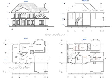 story house plans dwg  cad blocks