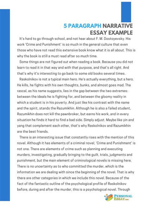 paragraph narrative essay   personal essay issuu