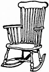 Chair Rocking Drawing Printable Chairs Wooden Cartoon Choose Board Coloring Table sketch template